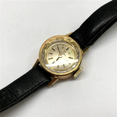 omega 24k gold watch|vintage omega 14k ladies watch.